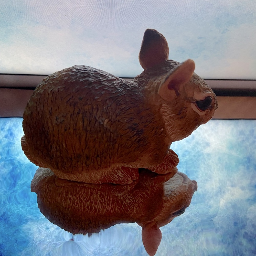 small fake bunny decorative item